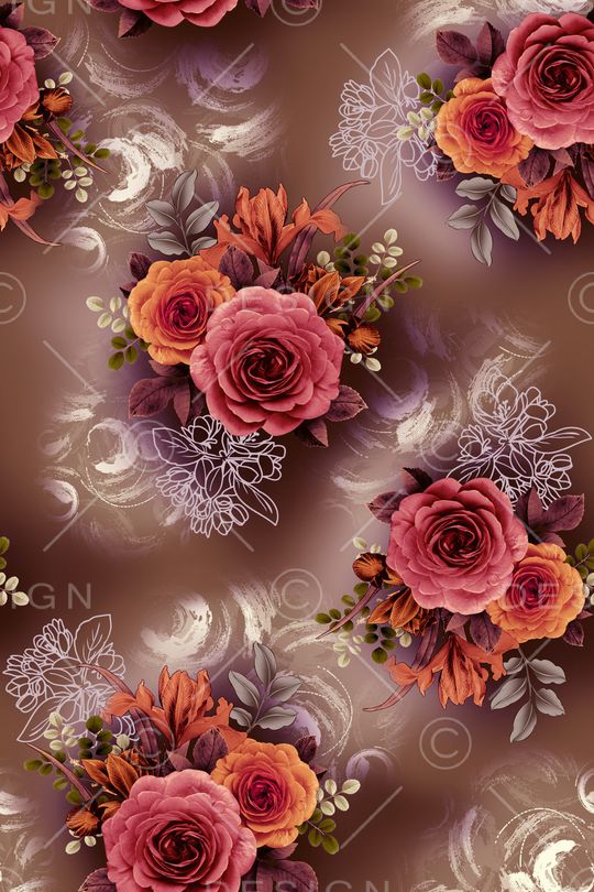 花卉印花华亿平台图片