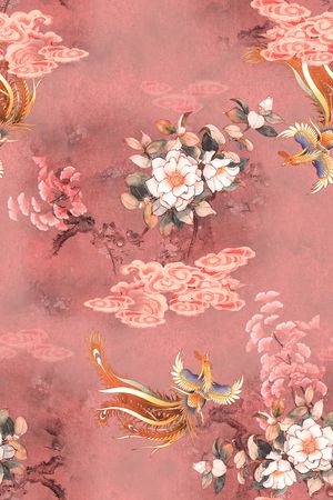 中国风印花华亿平台图片