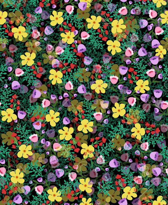 花卉印花华亿平台图片