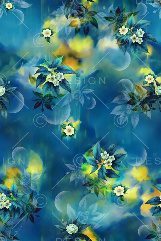 花卉印花华亿平台图片