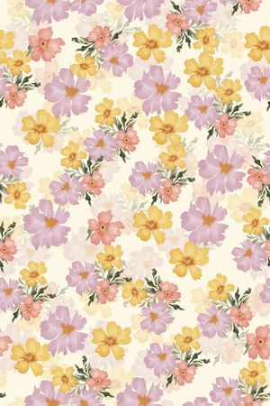 水彩花卉印花华亿平台图片