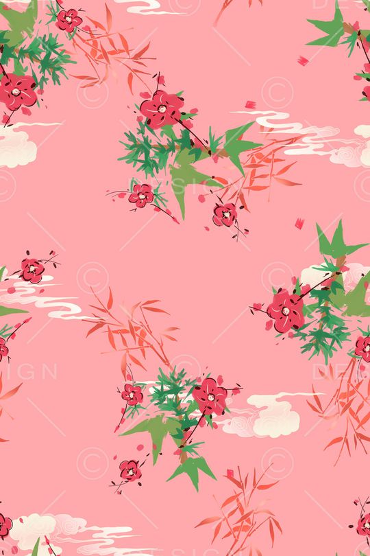 中国风印花华亿平台图片