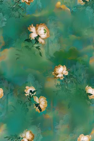 花卉印花华亿平台图片