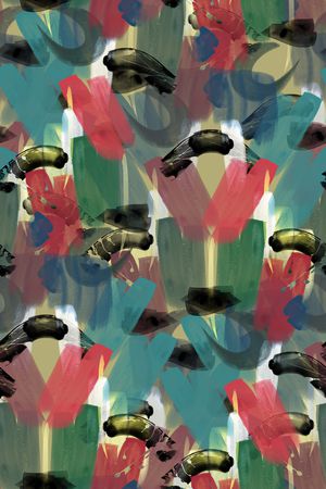 笔触印花华亿平台图片