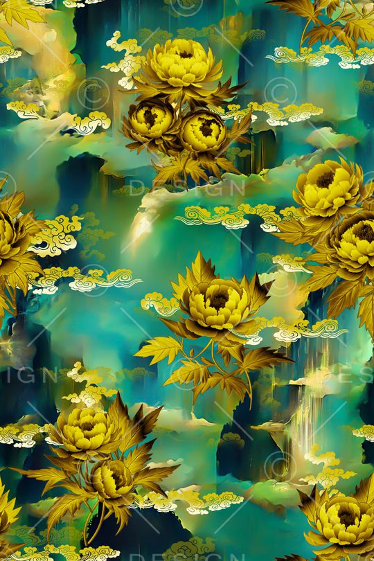 花卉印花华亿平台图片