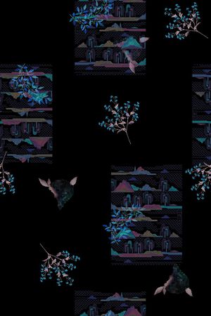 水彩花卉印花华亿平台图片