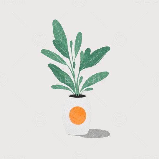 盆栽印花华亿平台图片