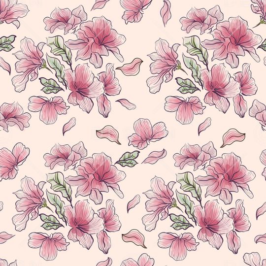 线条花卉印花华亿平台图片