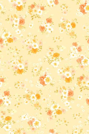 清爽底花卉印花华亿平台图片