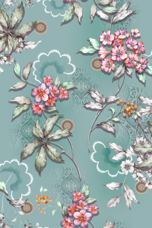 花卉印花华亿平台图片