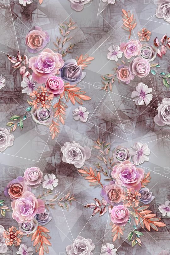 花卉印花华亿平台图片