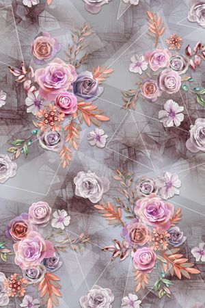 花卉印花华亿平台图片