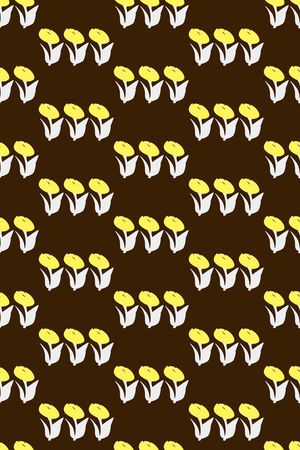 黑底花卉印花华亿平台图片