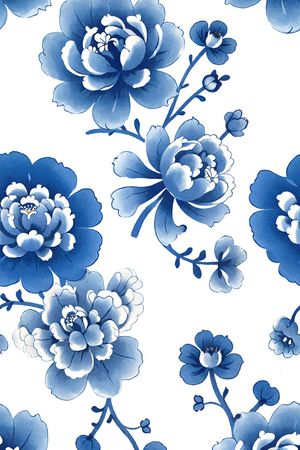 手绘大花印花华亿平台图片