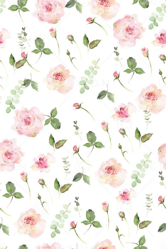 水彩花卉印花华亿平台图片