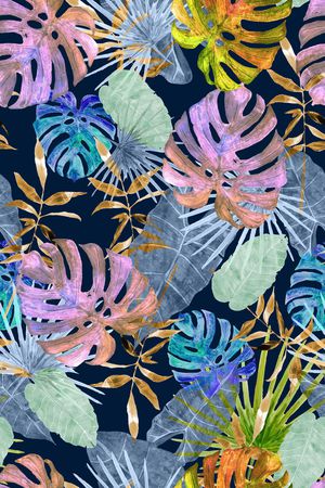 黑底花卉印花华亿平台图片