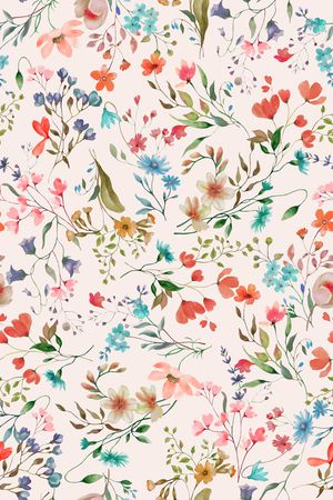 清爽底花卉印花华亿平台图片