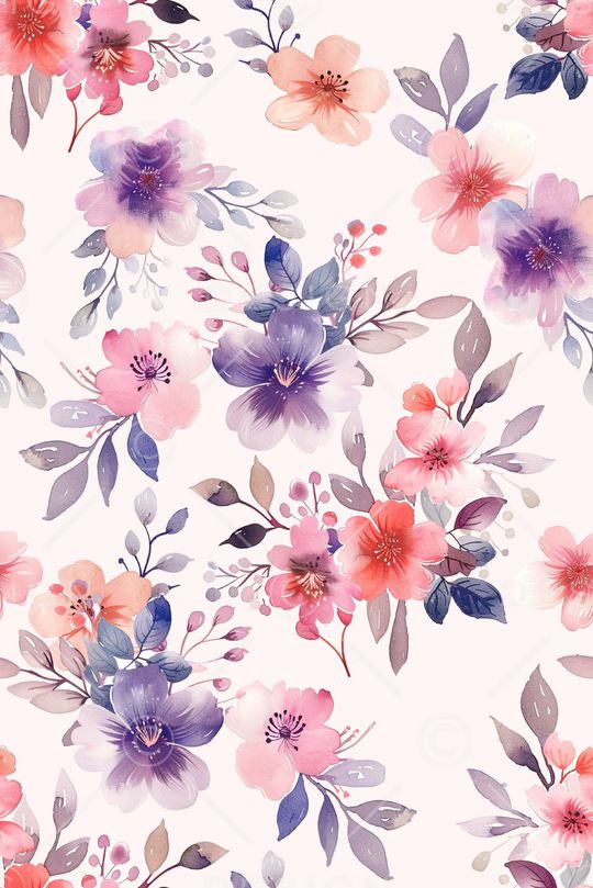 清爽花卉印花华亿平台图片