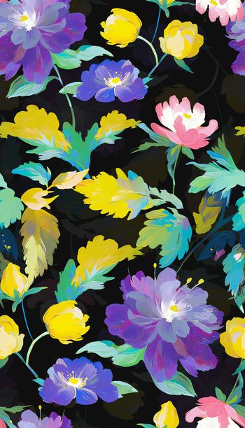 油画花卉印花华亿平台图片