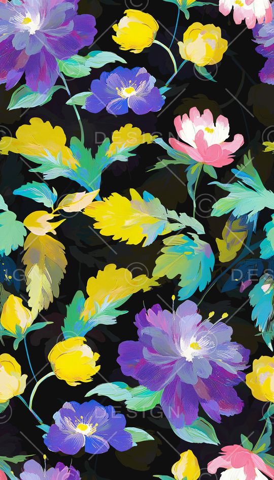 油画花卉印花华亿平台图片