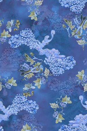 中国风印花华亿平台图片