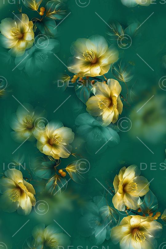 花卉印花华亿平台图片