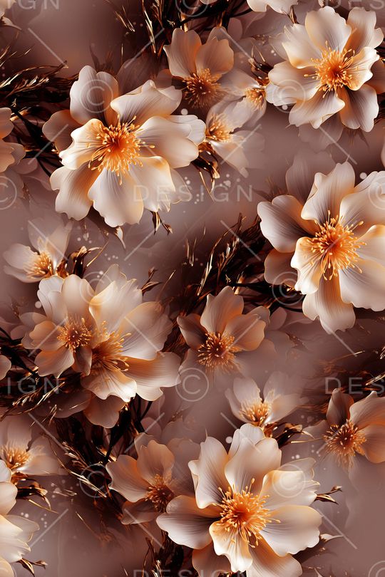 花卉印花华亿平台图片