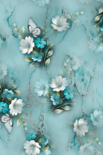 水彩花卉印花华亿平台图片