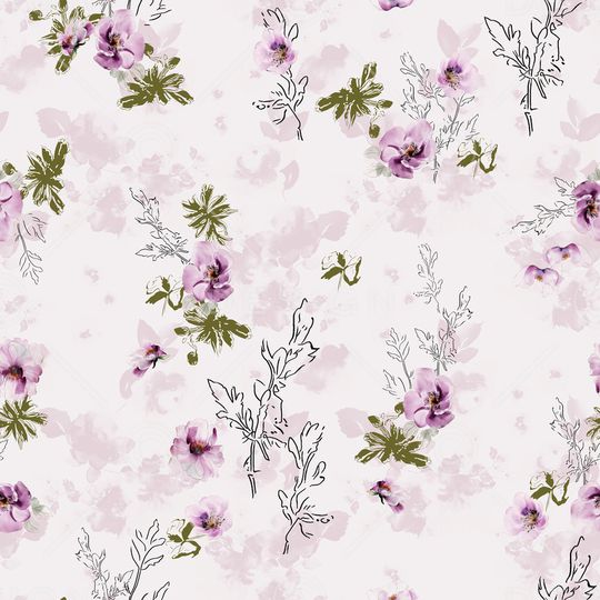 花卉印花华亿平台图片