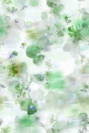 水彩花卉印花华亿平台图片