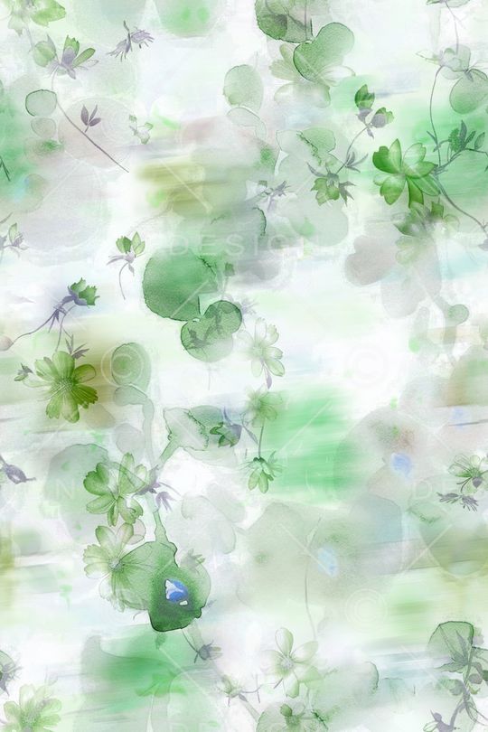 水彩花卉印花华亿平台图片