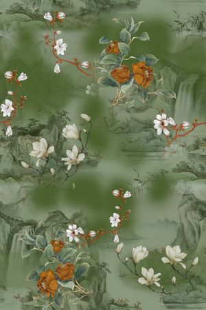 真丝印花华亿平台图片