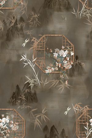 中国风印花华亿平台图片