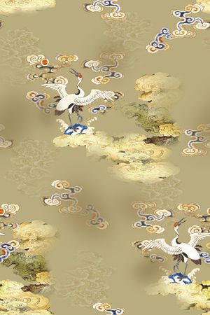 中国风印花华亿平台图片