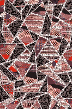 混合拼接印花华亿平台图片