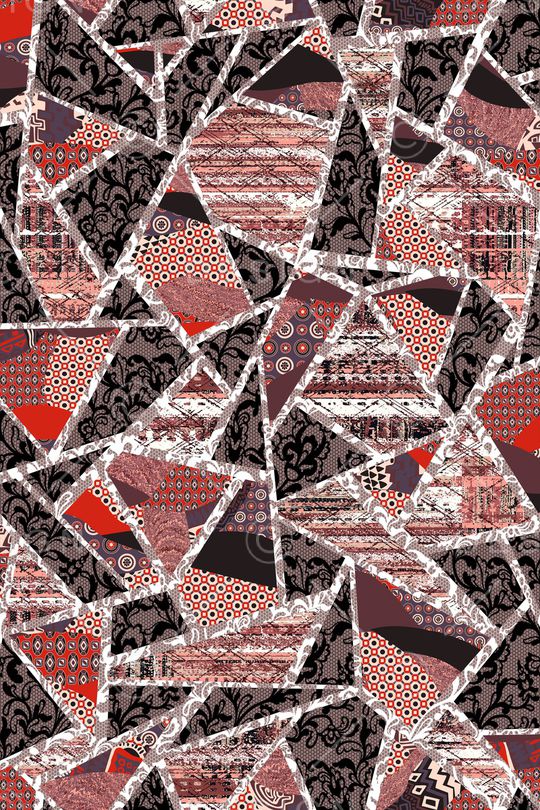 混合拼接印花华亿平台图片