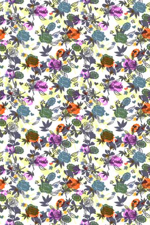 花卉印花华亿平台图片