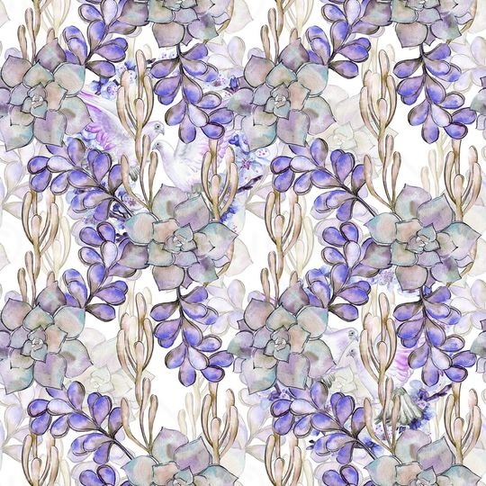 水彩花卉印花华亿平台图片