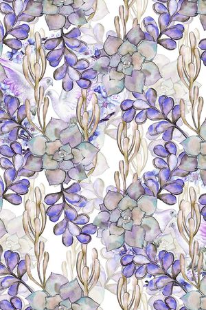 水彩花卉印花华亿平台图片