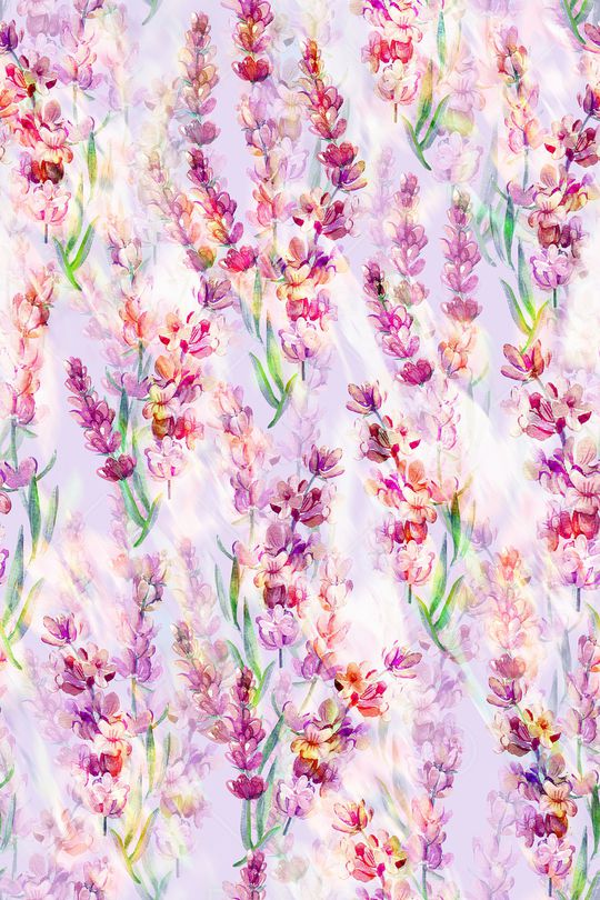 水彩花卉印花华亿平台图片