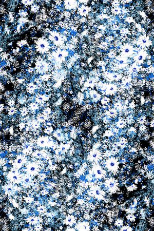 黑底花卉印花华亿平台图片