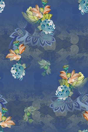 中国风印花华亿平台图片