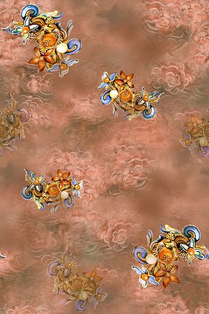 中国风印花华亿平台图片