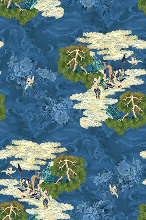 中国风印花华亿平台图片