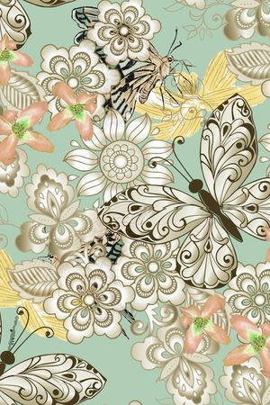 蝴蝶印花华亿平台图片