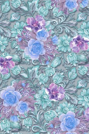 玫瑰花印花华亿平台图片