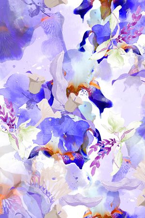 抽象花卉印花华亿平台图片