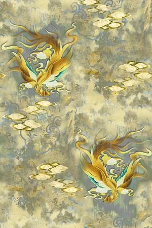 中国风印花华亿平台图片