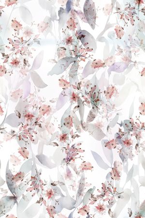 水彩花卉印花华亿平台图片