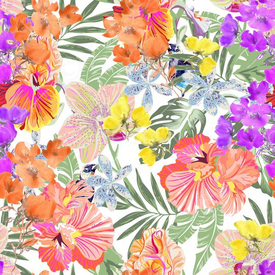 植物印花华亿平台图片